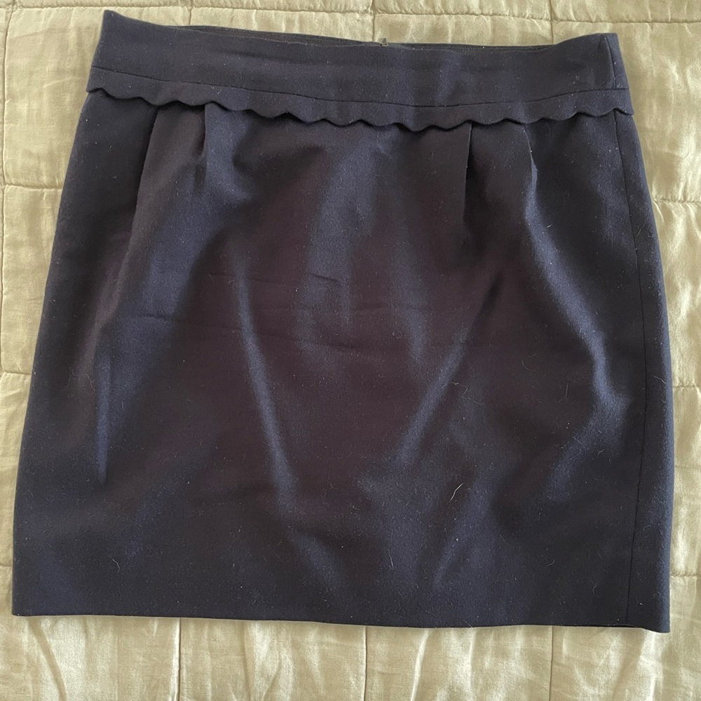 JCrew Navy Blue Wool pencil skirt size 6